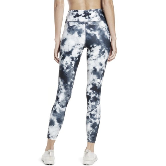 Soulcycle Tie-Dye Contour Stitch Tights Skinny Run - Picture 4 of 11